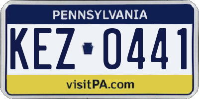 PA license plate KEZ0441