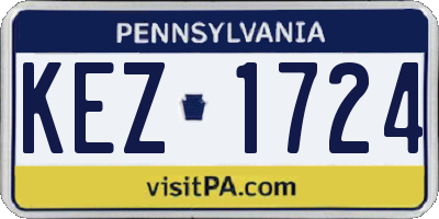 PA license plate KEZ1724