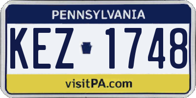 PA license plate KEZ1748