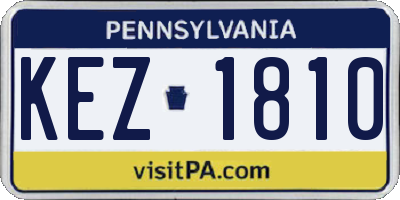 PA license plate KEZ1810