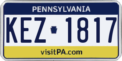 PA license plate KEZ1817