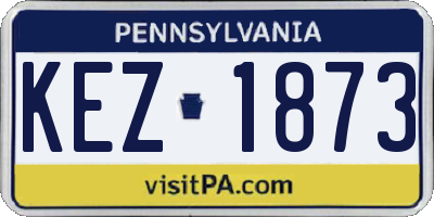 PA license plate KEZ1873