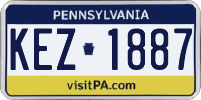 PA license plate KEZ1887