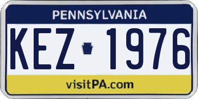 PA license plate KEZ1976