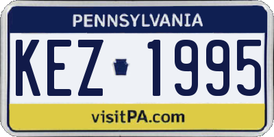 PA license plate KEZ1995