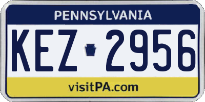 PA license plate KEZ2956