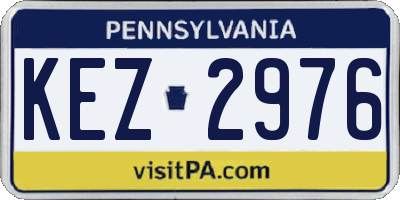PA license plate KEZ2976