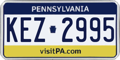 PA license plate KEZ2995