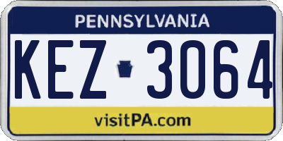 PA license plate KEZ3064