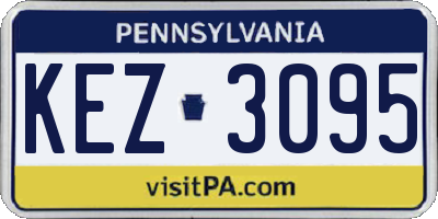 PA license plate KEZ3095