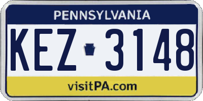 PA license plate KEZ3148