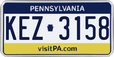 PA license plate KEZ3158