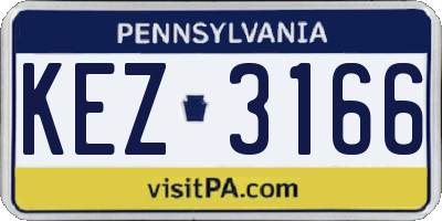 PA license plate KEZ3166