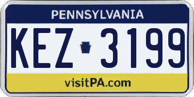 PA license plate KEZ3199