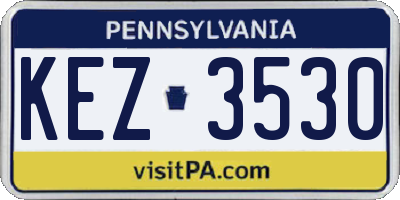 PA license plate KEZ3530