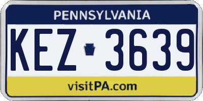 PA license plate KEZ3639