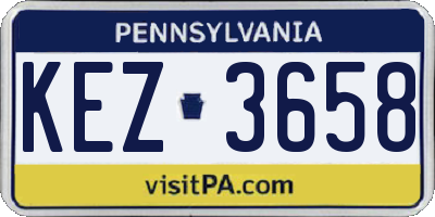 PA license plate KEZ3658