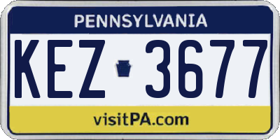 PA license plate KEZ3677