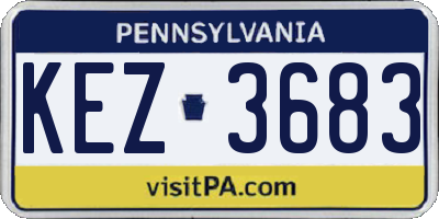 PA license plate KEZ3683