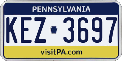 PA license plate KEZ3697
