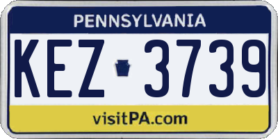 PA license plate KEZ3739