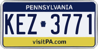 PA license plate KEZ3771