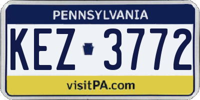 PA license plate KEZ3772