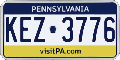 PA license plate KEZ3776