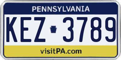PA license plate KEZ3789