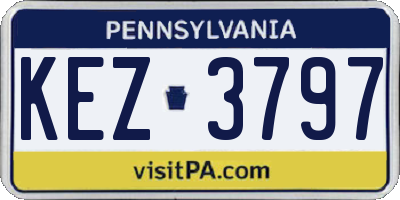 PA license plate KEZ3797