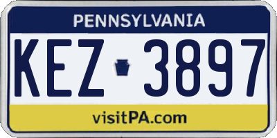 PA license plate KEZ3897
