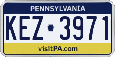PA license plate KEZ3971