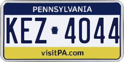 PA license plate KEZ4044