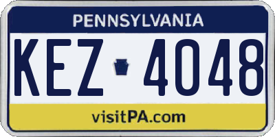 PA license plate KEZ4048