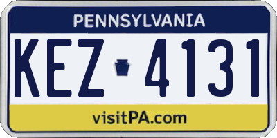 PA license plate KEZ4131