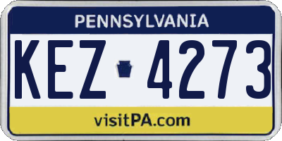 PA license plate KEZ4273
