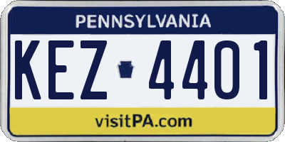 PA license plate KEZ4401