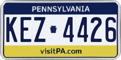 PA license plate KEZ4426