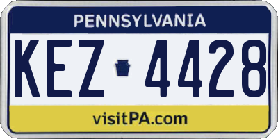 PA license plate KEZ4428
