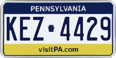 PA license plate KEZ4429