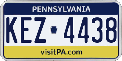 PA license plate KEZ4438