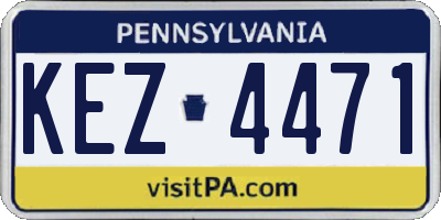 PA license plate KEZ4471