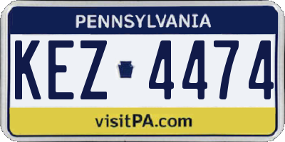PA license plate KEZ4474