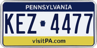 PA license plate KEZ4477