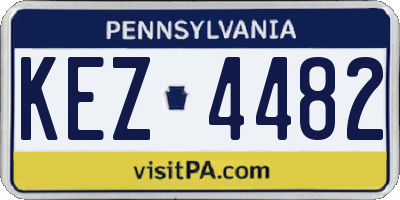 PA license plate KEZ4482
