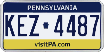 PA license plate KEZ4487