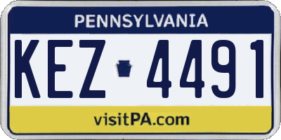 PA license plate KEZ4491