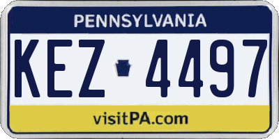 PA license plate KEZ4497