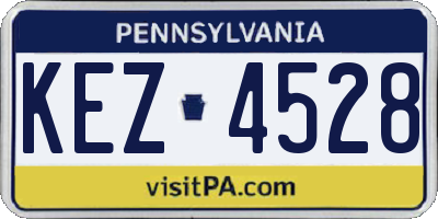 PA license plate KEZ4528