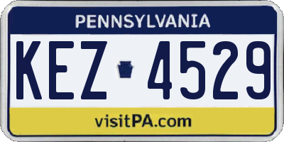 PA license plate KEZ4529